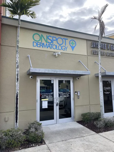 Entrance of the OnSpot Dermatology Fort Myers office