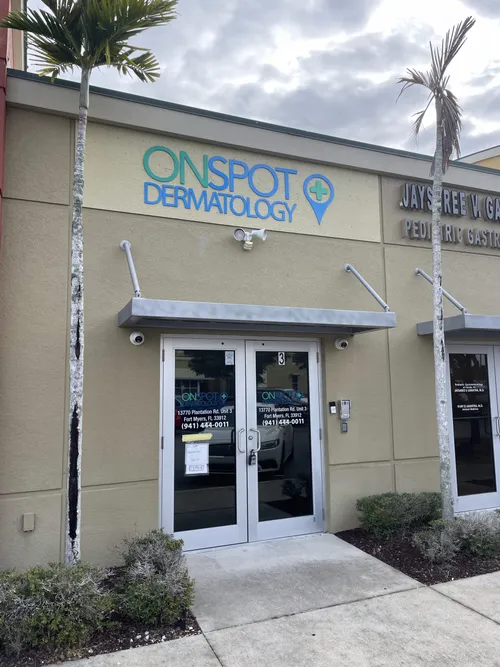 Entrance of the OnSpot Dermatology Fort Myers office